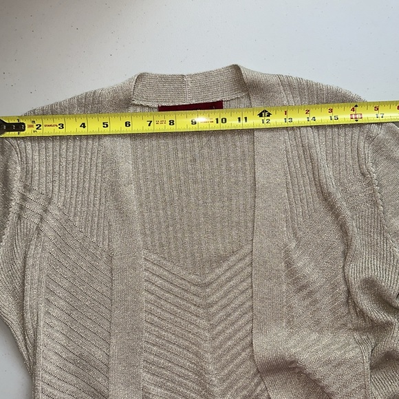 Shimmering Gold Women's Cardigan - Picture 9 of 14